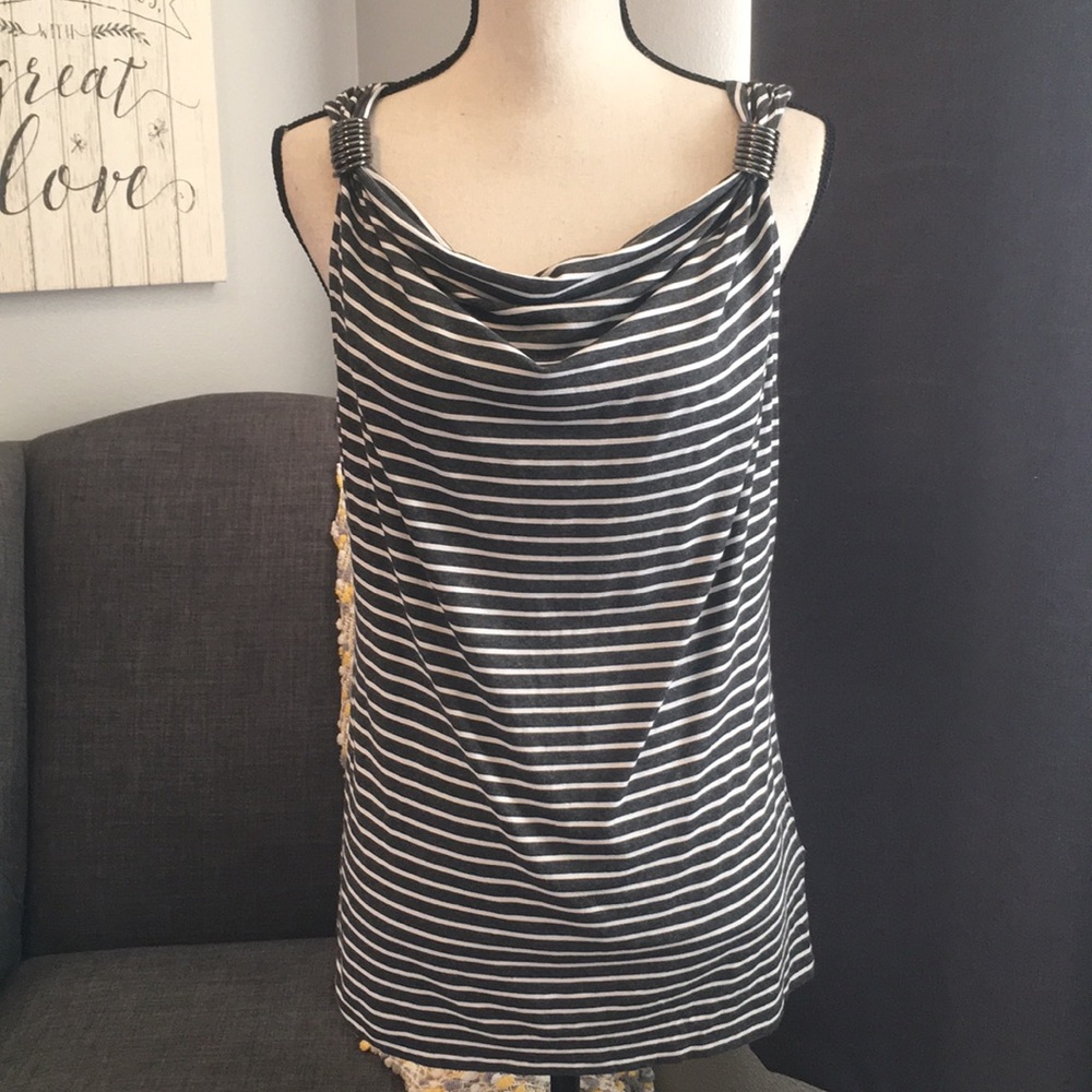 Kenneth Cole tank top with metal rings